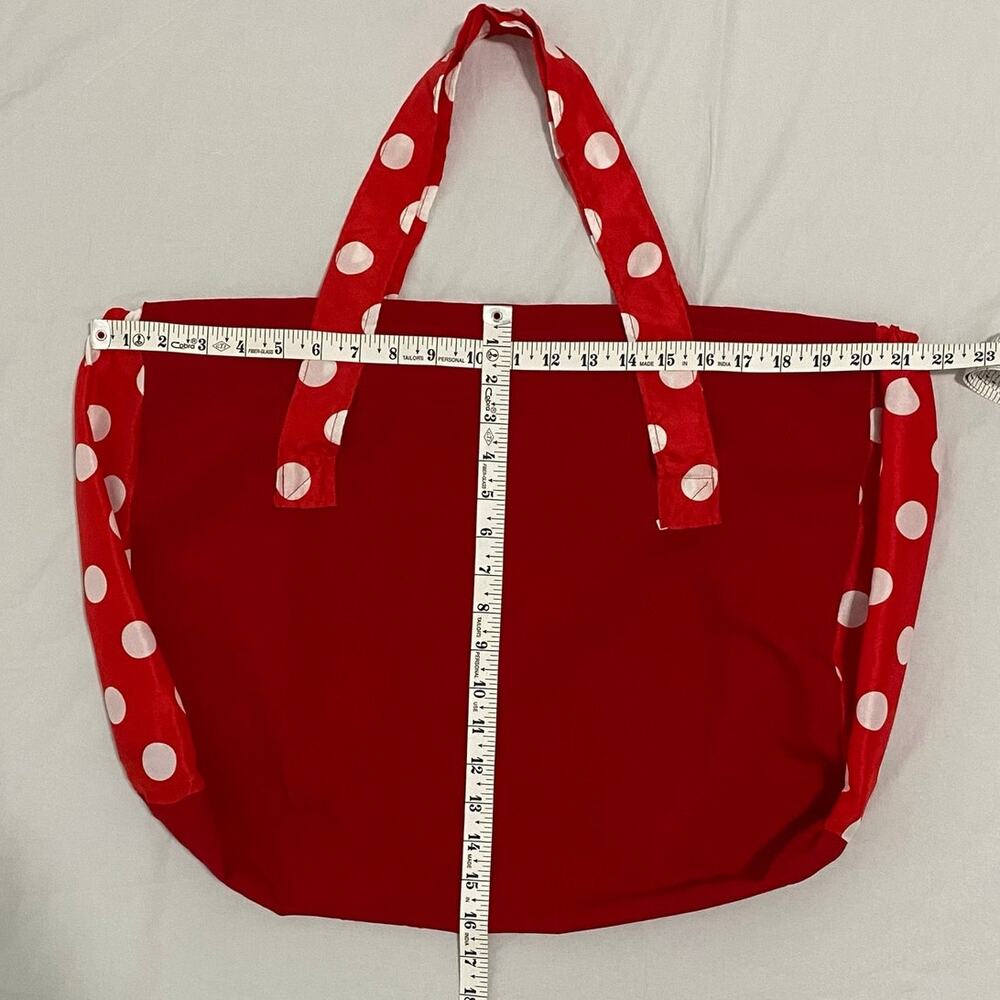 Bata de Cola Flamenco Performance Skirt & Matching Bag Red Polka Dot Size Small - Picture 8 of 16